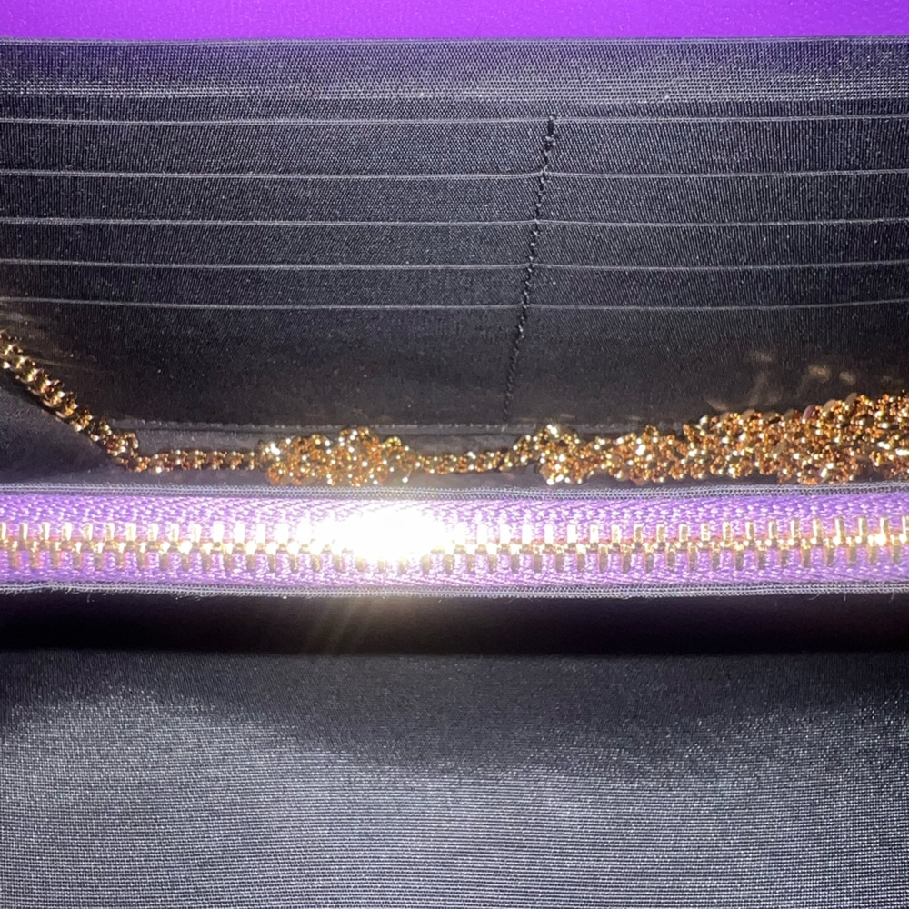 Versace Medusa quilted lamb leather clutch purse with chain. - Picture 8 of 13